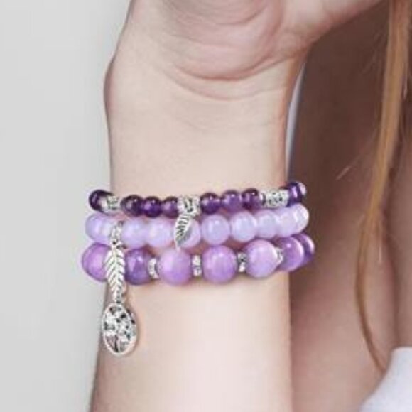 NEW Purple Beaded Apple Watch Band - Picture 6 of 6